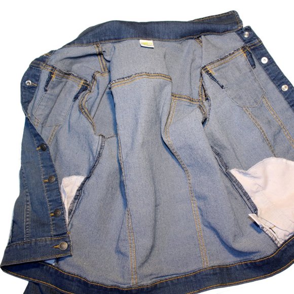 Girl's CRAZY 8 Sz 14-16 XL Denim Blue Jean Jacket - Picture 9 of 13